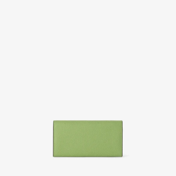 Valextra Iside Continental Purse with Chain in Aloe Green | Wallets & Purses | Luxury Shoes 
