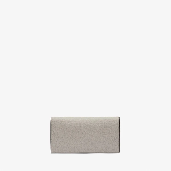 Valextra Iside Continental Purse with Chain in Ash Grey | Wallets & Purses | Luxury Shoes 