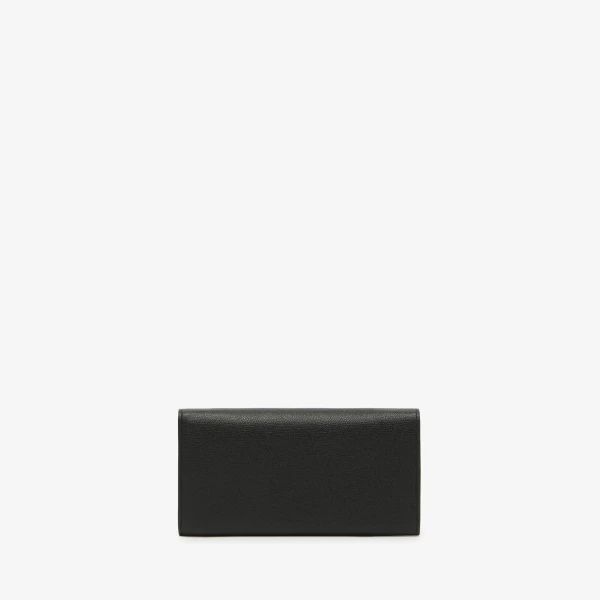 Valextra Iside Continental Purse with Chain in Black | Wallets & Purses | Luxury Shoes 