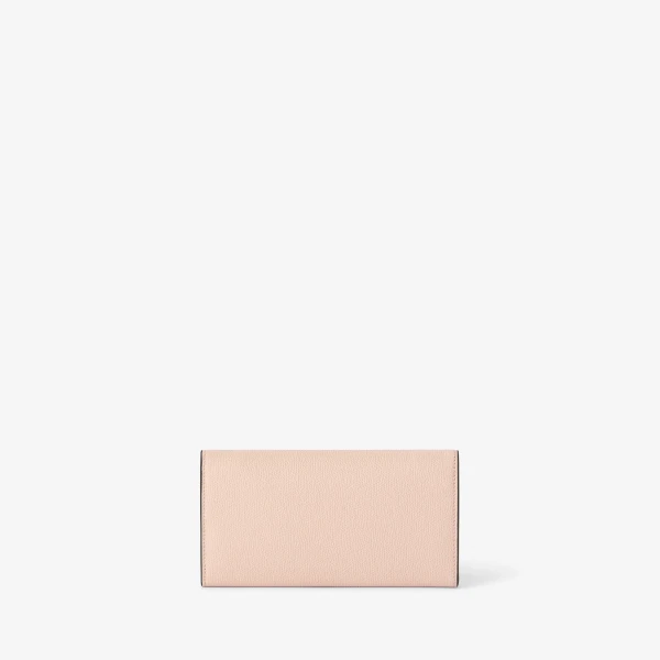 Valextra Iside Continental Purse with Chain in Bonne Mine Pink | Wallets & Purses | Luxury Shoes 