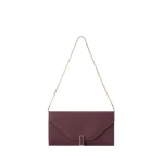Valextra Iside Continental Purse with Chain in Claret Red | Wallets & Purses | Luxury Shoes 
