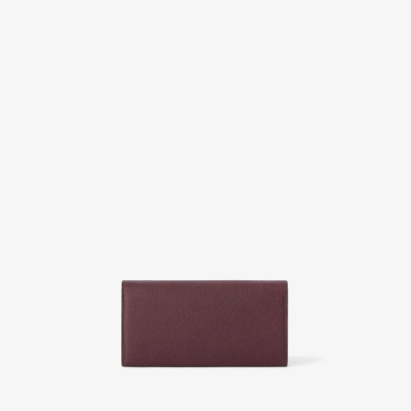 Valextra Iside Continental Purse with Chain in Claret Red | Wallets & Purses | Luxury Shoes 