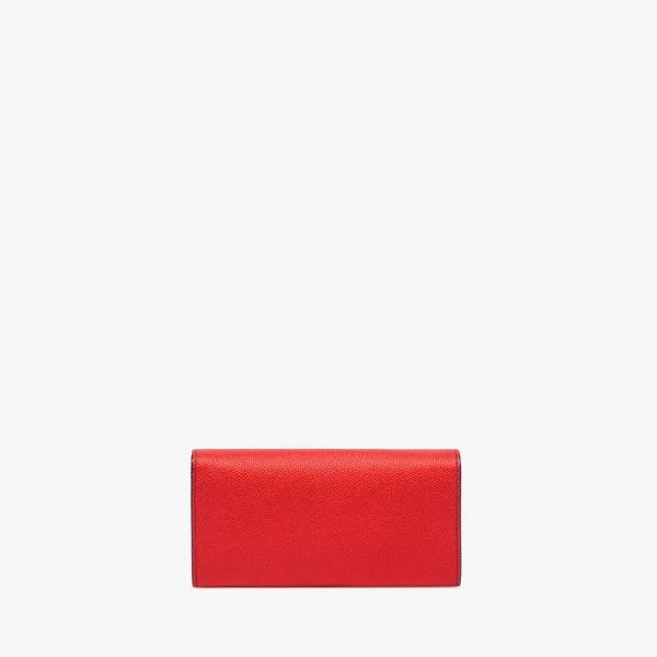 Valextra Iside Continental Purse with Chain in Crimson Red | Wallets & Purses | Luxury Shoes 