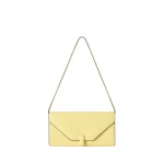 Valextra Iside Continental Purse with Chain in Mimosa Yellow | Wallets & Purses | Luxury Shoes 