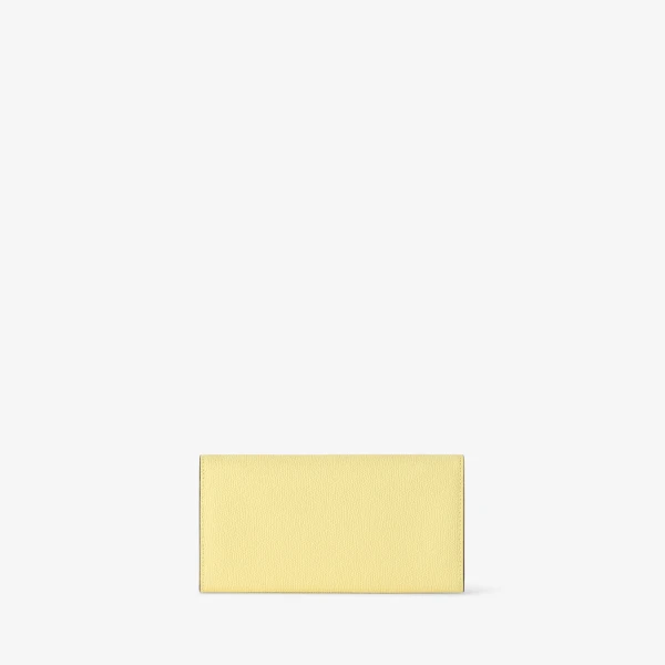 Valextra Iside Continental Purse with Chain in Mimosa Yellow | Wallets & Purses | Luxury Shoes 
