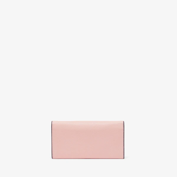 Valextra Iside Continental Purse with Chain in Peony Pink | Wallets & Purses | Luxury Shoes 