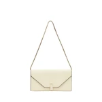 Valextra Iside Continental Purse with Chain in Pergamena White | Wallets & Purses | Luxury Shoes 