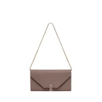 Valextra Iside Continental Purse with Chain in Sahara Brown | Wallets & Purses | Luxury Shoes 