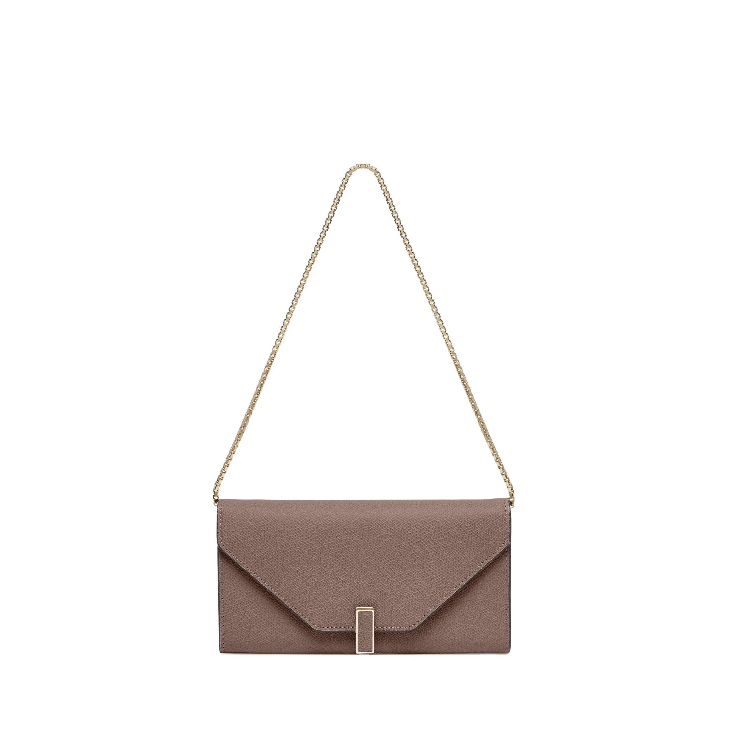 Valextra Iside Continental Purse with Chain in Sahara Brown Valextra Iside Continental Purse with Chain in Sahara Brown | Wallets & Purses | Luxury Shoes