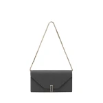 Valextra Iside Continental Purse with Chain in Smokey Grey | Wallets & Purses | Luxury Shoes 