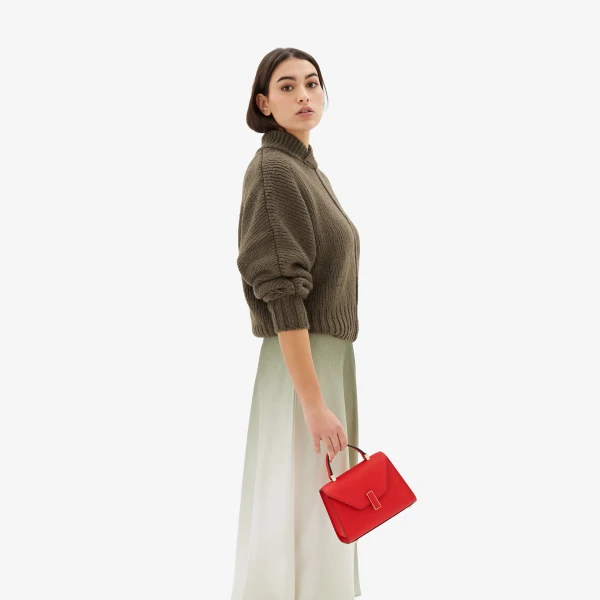 Valextra Iside Crossbody Micro Bag in Crimson Red | Shoulder & Crossbody Bags | Luxury Shoes 