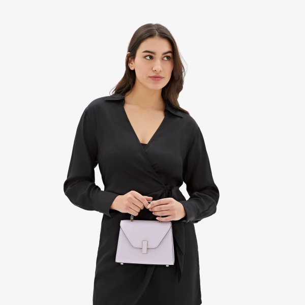 Valextra Iside Crossbody Micro Bag in Wisteria Pink | Shoulder & Crossbody Bags | Luxury Shoes 