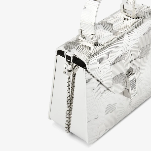 Valextra Iside Crossbody Minaudiere Bag in Silver | Shoulder & Crossbody Bags | Luxury Shoes 