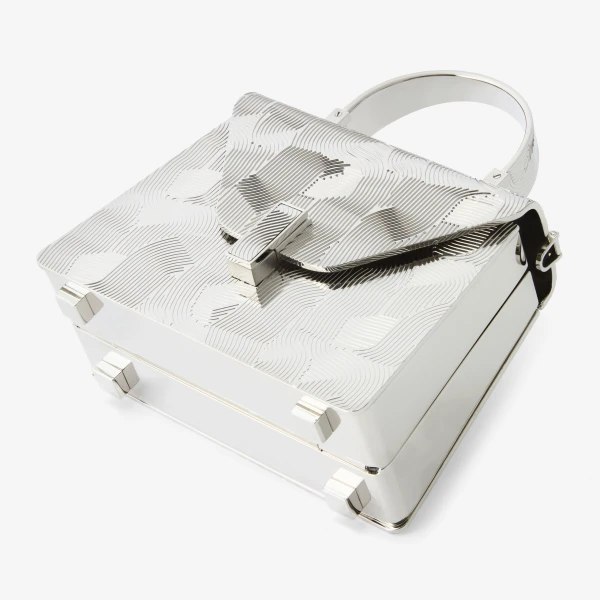 Valextra Iside Crossbody Minaudiere Bag in Silver | Shoulder & Crossbody Bags | Luxury Shoes 