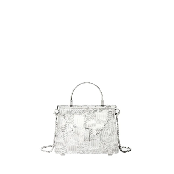 Valextra Iside Crossbody Minaudiere Bag in Silver | Shoulder & Crossbody Bags | Luxury Shoes 