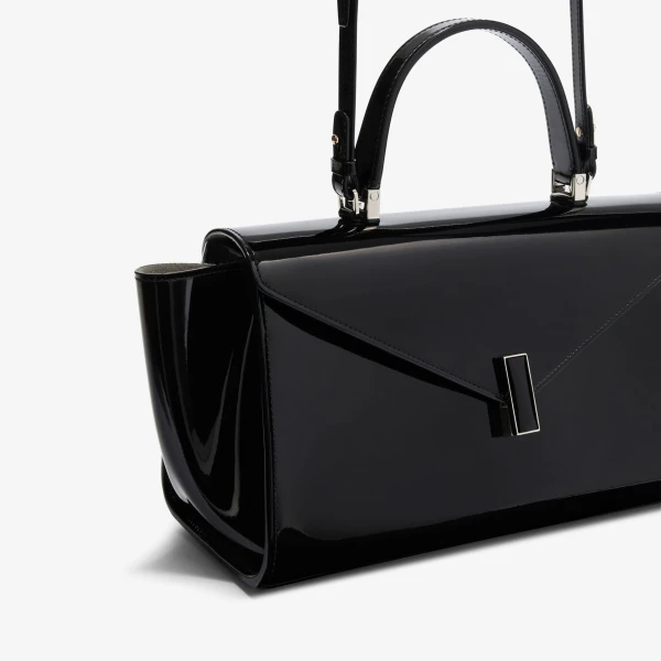 Valextra Iside Editor Gloss Top Handle Medium Bag in Black | Totes & Top-Handle Bags | Luxury Shoes 