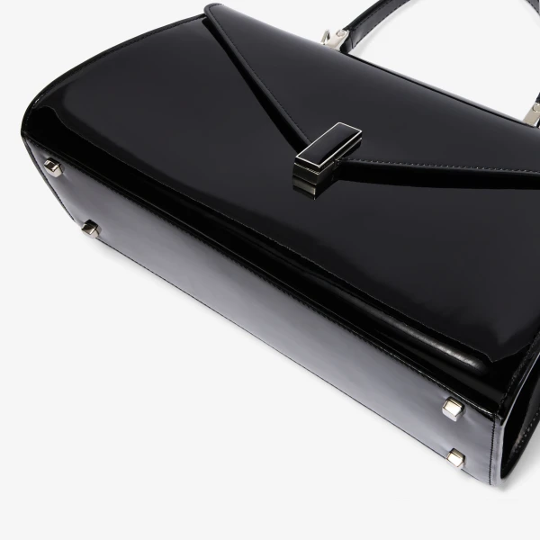 Valextra Iside Editor Gloss Top Handle Medium Bag in Black | Totes & Top-Handle Bags | Luxury Shoes 