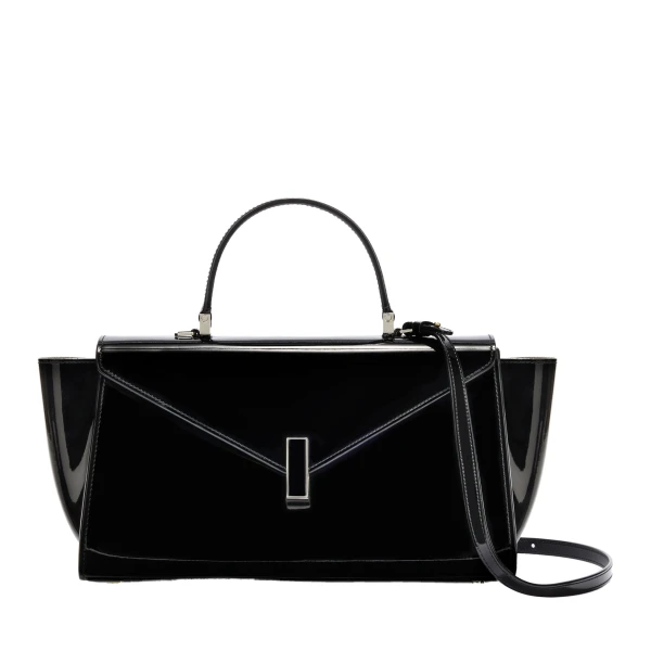 Iside Editor Gloss Top Handle Medium Bag in Black