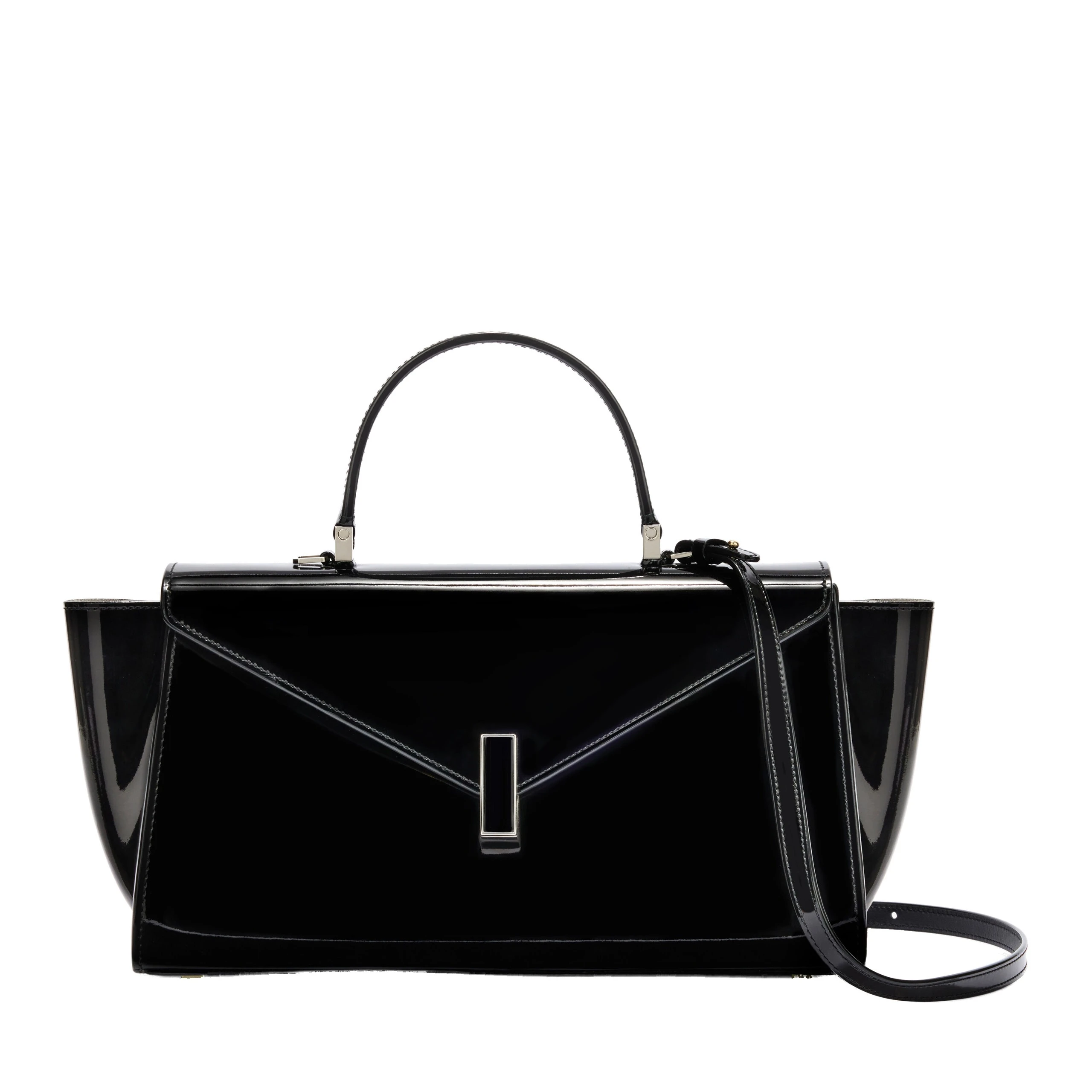Valextra Iside Editor Gloss Top Handle Medium Bag in Black Valextra Iside Editor Gloss Top Handle Medium Bag in Black | Totes & Top-Handle Bags | Luxury Shoes