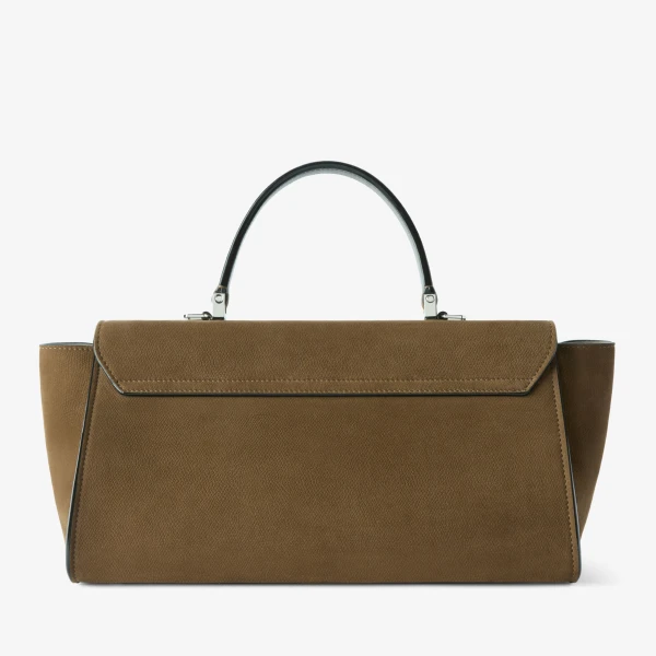Valextra Iside Editor Senso Top Handle Medium Bag in Khaki | Totes & Top-Handle Bags | Luxury Shoes 