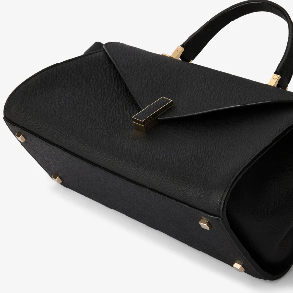 Valextra Iside Editor Top Handle Medium Bag in Black | Totes & Top-Handle Bags | Luxury Shoes 
