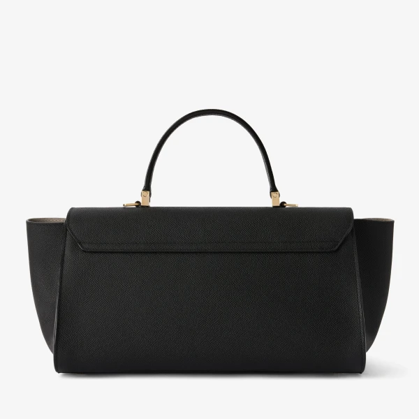 Valextra Iside Editor Top Handle Medium Bag in Black | Totes & Top-Handle Bags | Luxury Shoes 
