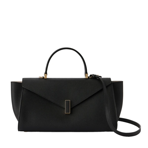 Valextra Iside Editor Top Handle Medium Bag in Black | Totes & Top-Handle Bags | Luxury Shoes 
