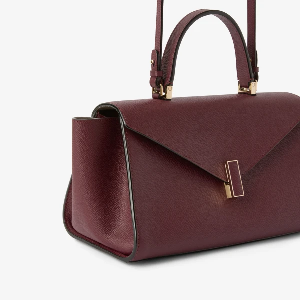 Valextra Iside Editor Top Handle Medium Bag in Claret Red | Totes & Top-Handle Bags | Luxury Shoes 