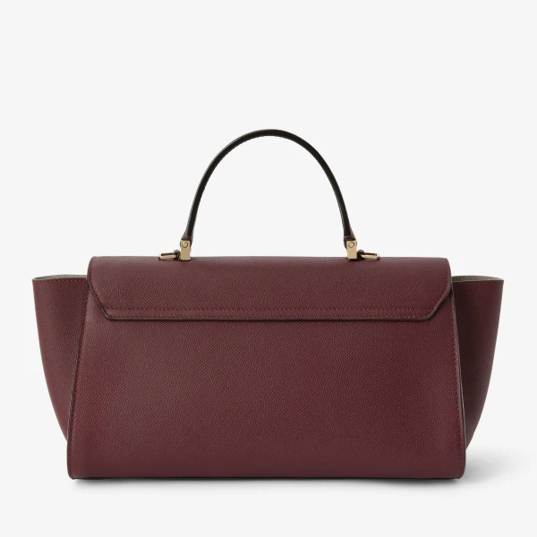 Valextra Iside Editor Top Handle Medium Bag in Claret Red | Totes & Top-Handle Bags | Luxury Shoes 