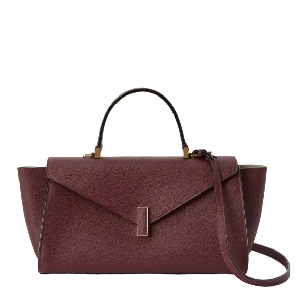 Valextra Iside Editor Top Handle Medium Bag in Claret Red | Totes & Top-Handle Bags | Luxury Shoes 