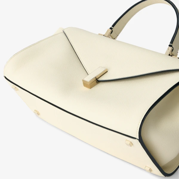 Valextra Iside Editor Top Handle Medium Bag in Pergamena White | Totes & Top-Handle Bags | Luxury Shoes 