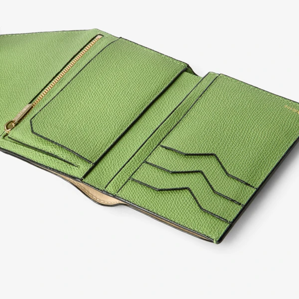Valextra Iside Fold Wallet in Aloe Green | Wallets & Purses | Luxury Shoes 