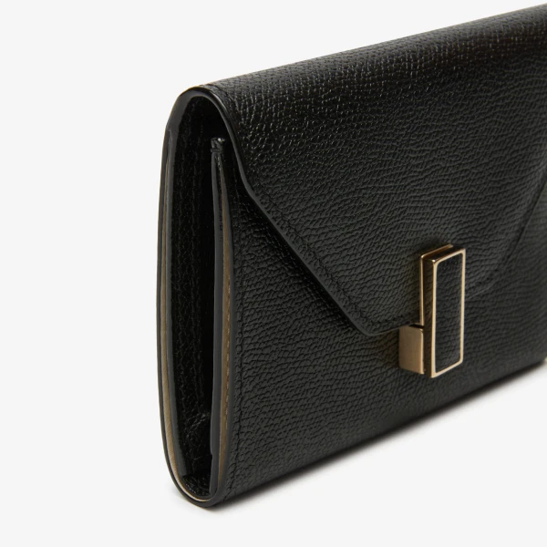 Valextra Iside Fold Wallet in Black | Wallets & Purses | Luxury Shoes 