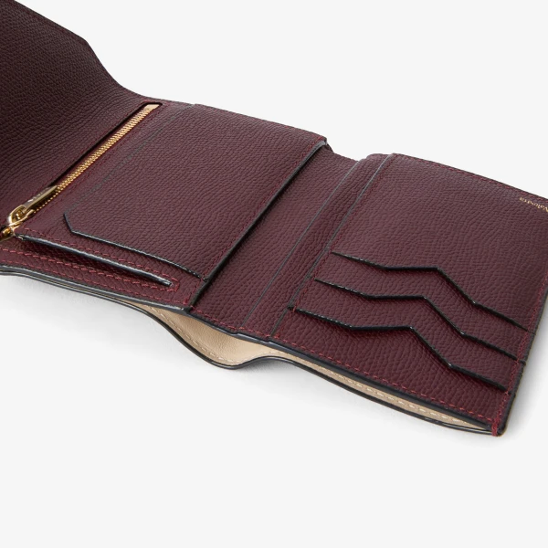 Valextra Iside Fold Wallet in Claret Red | Wallets & Purses | Luxury Shoes 