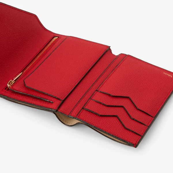 Valextra Iside Fold Wallet in Crimson Red | Wallets & Purses | Luxury Shoes 
