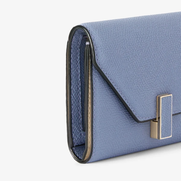 Valextra Iside Fold Wallet in Hydrangea Blue | Wallets & Purses | Luxury Shoes 
