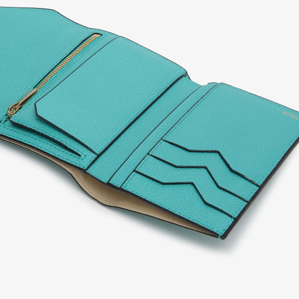 Valextra Iside Fold Wallet in Ocean Blue | Wallets & Purses | Luxury Shoes 