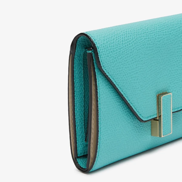 Valextra Iside Fold Wallet in Ocean Blue | Wallets & Purses | Luxury Shoes 