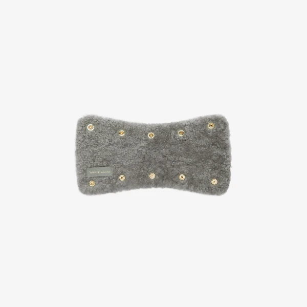 Valextra Iside Fur Handle Cover in Cement Grey | Bag Accessories | Luxury Shoes 