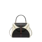 Valextra Iside Intarsia Balance Mini Bag in Pergamena White, Black and Crimson Red | Mini Bags | Luxury Shoes 