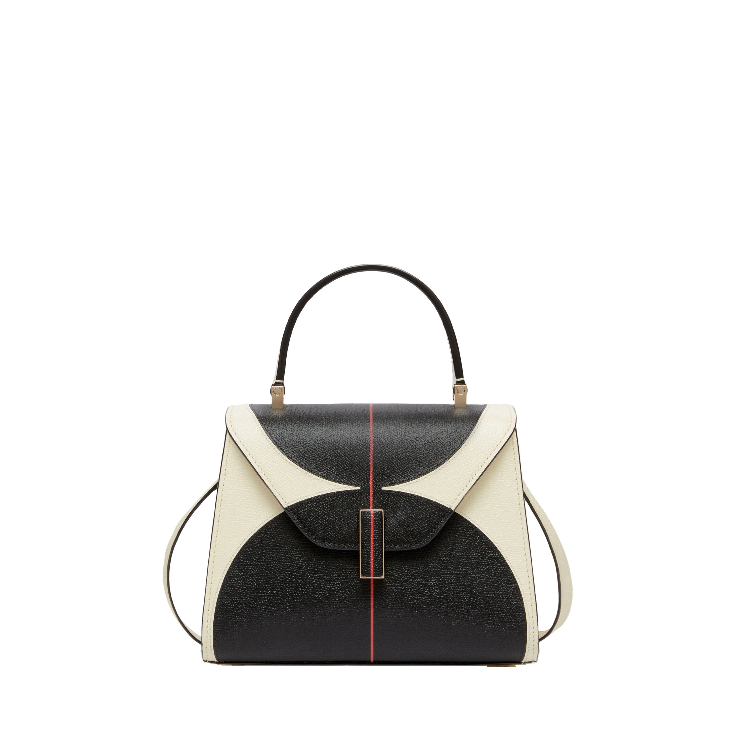 Valextra Iside Intarsia Balance Mini Bag in Pergamena White, Black and Crimson Red Valextra Iside Intarsia Balance Mini Bag in Pergamena White, Black and Crimson Red | Mini Bags | Luxury Shoes