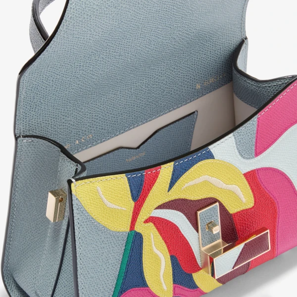 Valextra Iside Lily Crossbody Micro Bag in Niagara and Colour Mix | Shoulder & Crossbody Bags | Luxury Shoes 