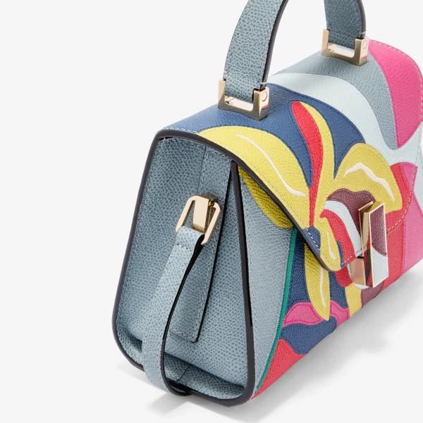 Valextra Iside Lily Crossbody Micro Bag in Niagara and Colour Mix | Shoulder & Crossbody Bags | Luxury Shoes 