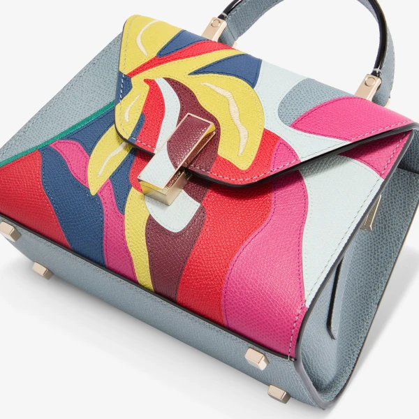 Valextra Iside Lily Crossbody Micro Bag in Niagara and Colour Mix | Shoulder & Crossbody Bags | Luxury Shoes 