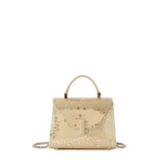 Valextra Iside Mosaic Crossbody Micro Bag in Cream Yellow and Gold | Shoulder & Crossbody Bags | Luxury Shoes 