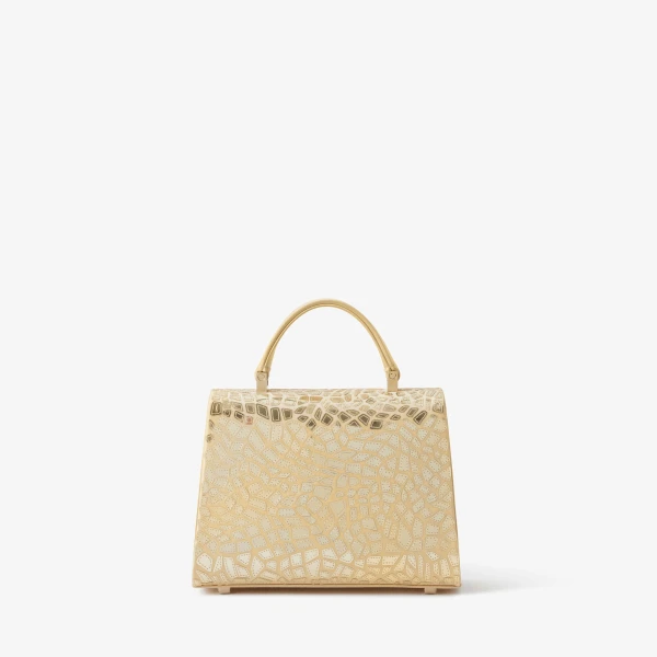 Valextra Iside Mosaic Crossbody Micro Bag in Cream Yellow and Gold | Shoulder & Crossbody Bags | Luxury Shoes 