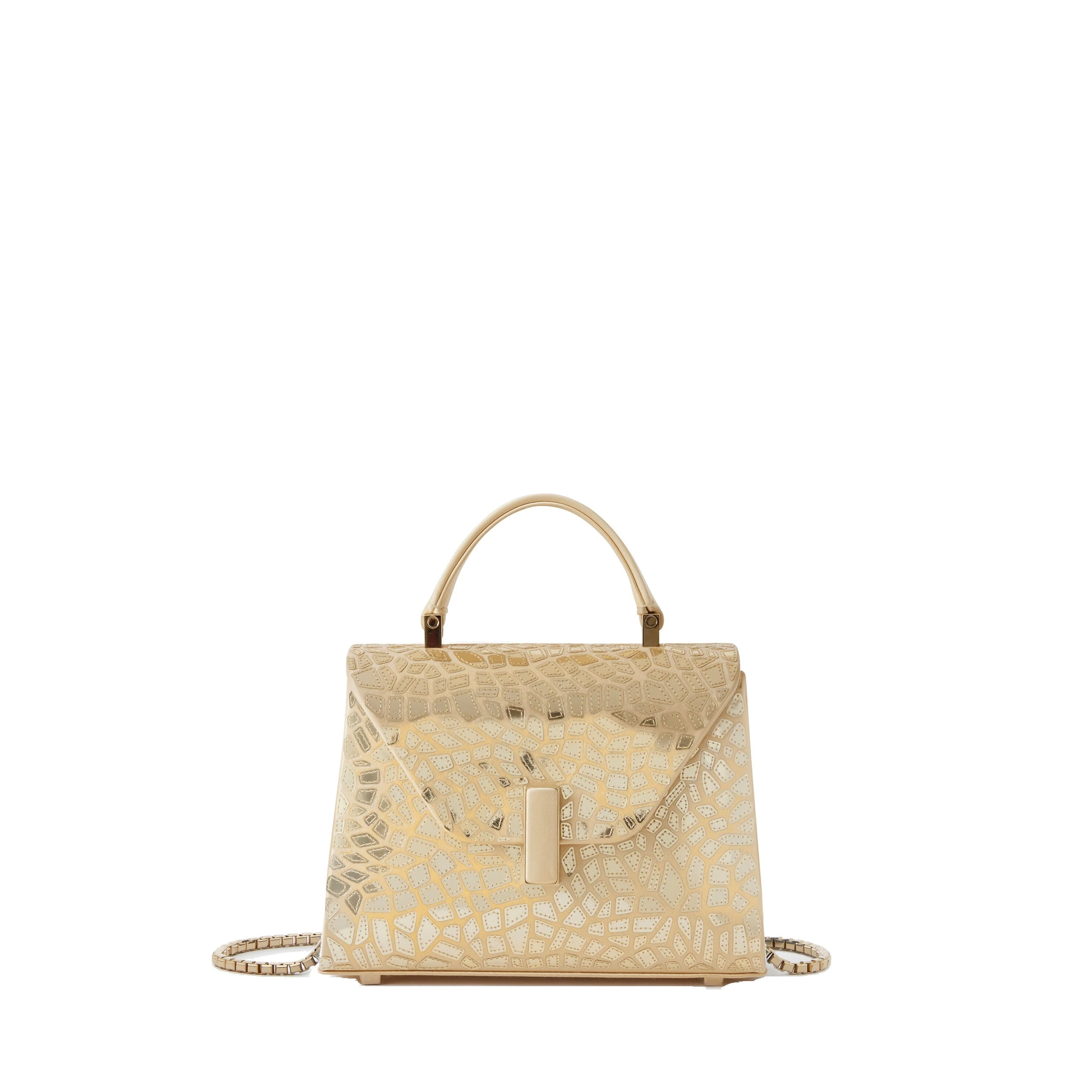 Valextra Iside Mosaic Crossbody Micro Bag in Cream Yellow and Gold Valextra Iside Mosaic Crossbody Micro Bag in Cream Yellow and Gold | Shoulder & Crossbody Bags | Luxury Shoes