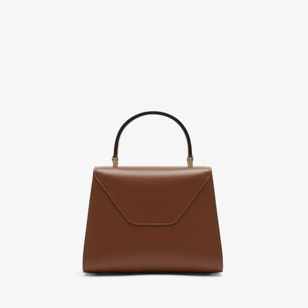 Valextra Iside Palmellato Top Handle Mini Bag in Chocolate Brown | Mini Bags | Luxury Shoes 