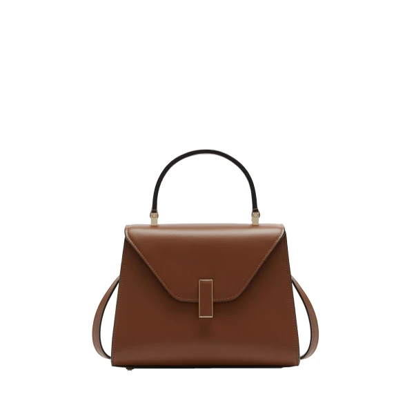 Valextra Iside Palmellato Top Handle Mini Bag in Chocolate Brown | Mini Bags | Luxury Shoes 