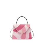 Valextra Iside Patchwork Top Handle Mini Bag in Peony Pink and Pink Colour Mix | Mini Bags | Luxury Shoes 